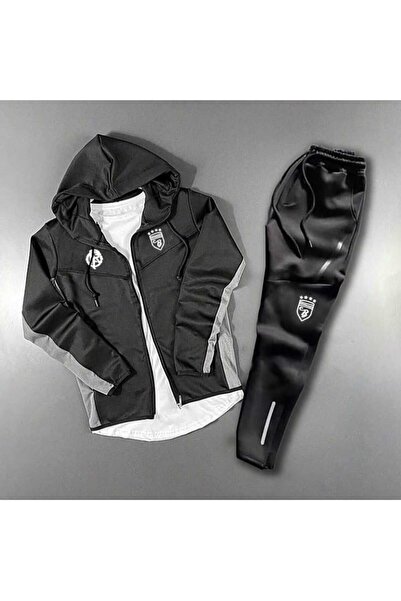 NOFLEN Cb Printed Scuba Bottom Top Tracksuit Set