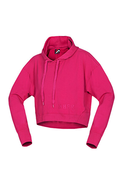 NORTHFINDER Hanorac oversize din bumbac cu gluga dama Ptti cherry