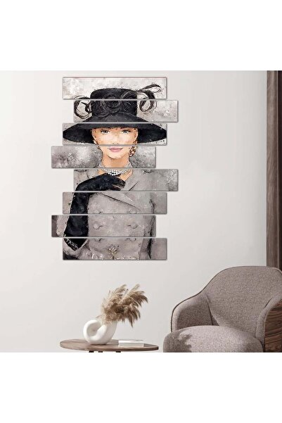 Generic لوحه جداريه رسمة فنية لإمرأة - ٢٤٥٦٩ - مقسمه ثمانية قطع