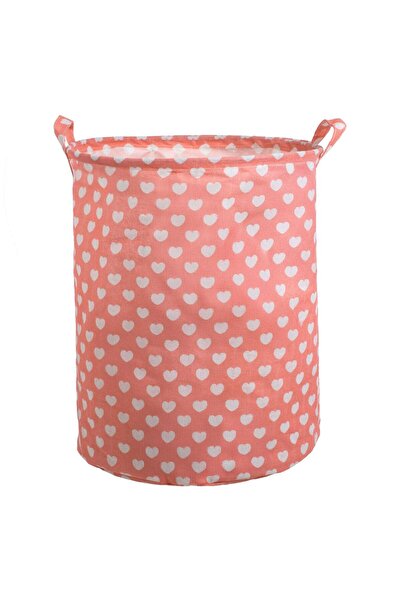 OEM Pink Polka Dot Laundry Basket for Children Ø35x45cm