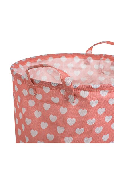 OEM Pink Polka Dot Laundry Basket for Children Ø35x45cm
