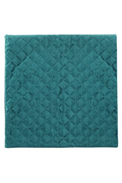 OEM Fata de Perna Decorativa de Iarna Petrol Velvet Model Romburi 45x43cm