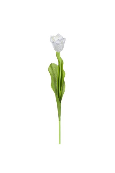 OEM Artificial Flower White Tulip 50cm