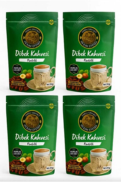 HEKİM EFENDİ Dibek Kahvesi Fındıklı 200 gr 4'Lü fırsat Paket