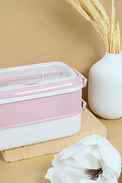 welcomein 2-Layer Leakproof Storage Lunch Box with Carrying Handle - Microwave Safe Lunch Container