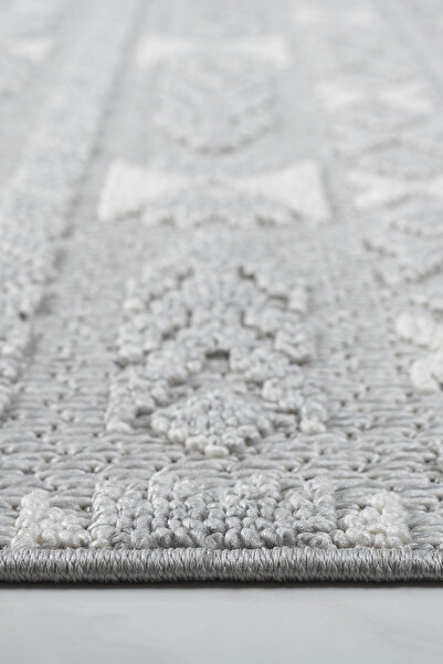 Badelya Home Gri İskandinav Modern Tasarım Sisal Bukle Özel Ölçü Salon Oturma Odası Koridor Mutfak Halısı Yolluk