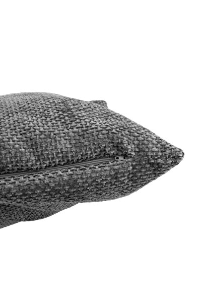 OEM Grey Chenille Winter Decorative Pillowcase with Embossed Braided Pattern 45x45cm