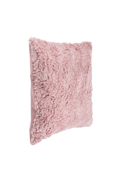 OEM Winter Decorative Faux Fur Pillow Cover Pink 40x40cm