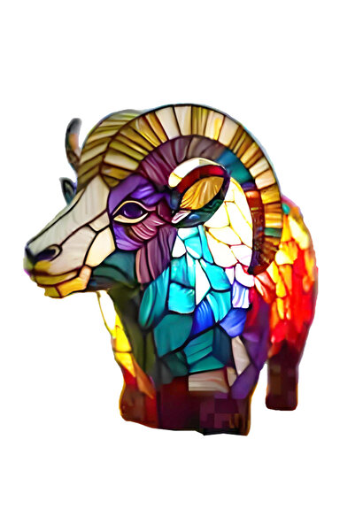 THK ® Veioză pentru copii, Berbecul cu Lâna de Aur, 23 cm, 3D, Cadou de ziua ...