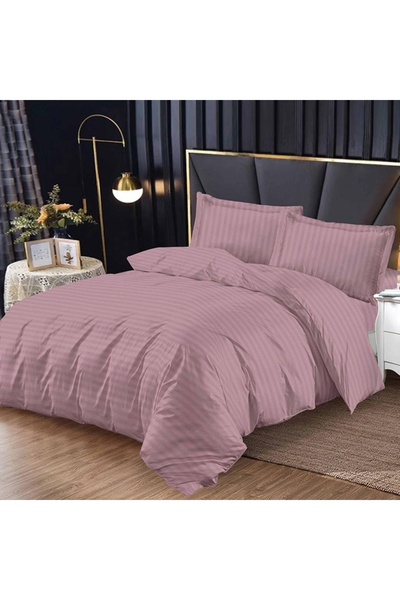 Talis Lenjerie de Pat Dublu Damasc cu elastic 180x200 Bright V9 Dry Rose, Finet