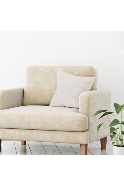 OEM Decorative Winter Pillowcase Ecru Velvet with Diamond Pattern 45x43cm