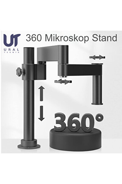 UralTeknik X2 Evrensel Dönebilen Mikroskop Kol Standı 360 Açı Ayarlanabilir T...