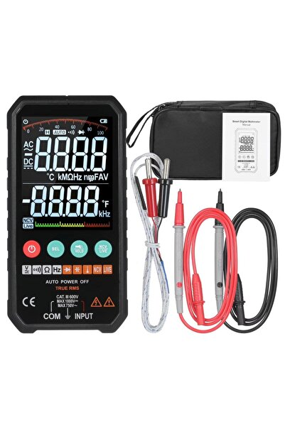 GÜMRÜK MARKET 6000 SAYIM TRUE RMS DİJİTAL MULTİMETRE VOLTAJ SICAKLIK AKILLI ÖLÇER