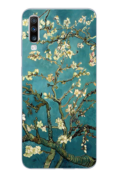 Elorakılıf Samsung Galaxy A70 Uyumlu Baskılı Yumuşak Silikon Şeffaf Telefon Kılıfı