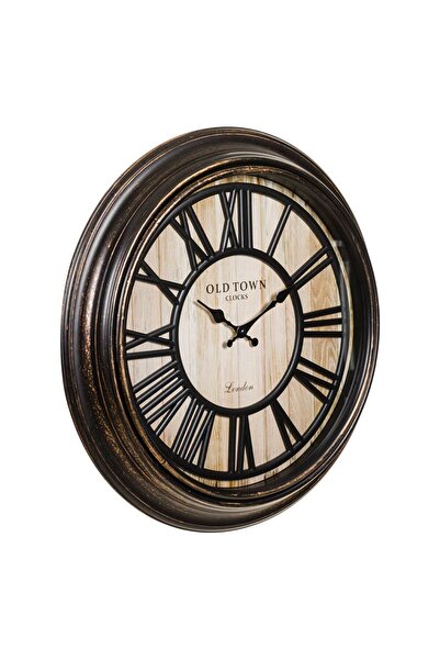 OEM Vintage Wall Clock Black Bronze Brushed Ø50cm