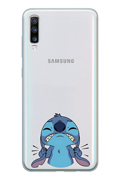 Elorakılıf Samsung Galaxy A70 Uyumlu Baskılı Yumuşak Silikon Şeffaf Telefon K...