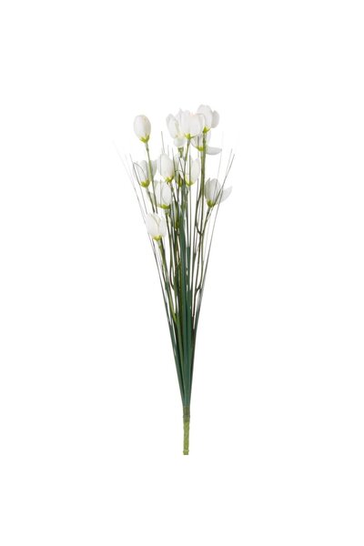 OEM Decorative Branch with White Artificial Flowers 42cm