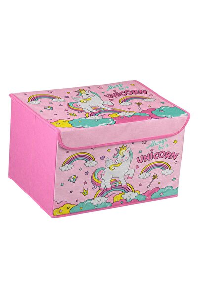 OEM Unicorn Textile Storage Box with Lid 40x30x25cm