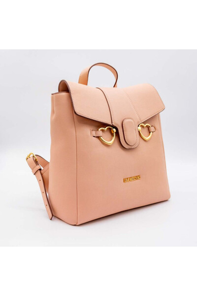 Love Moschino ECO-LEATHER BACKPACK WITH GOLD DETAILS