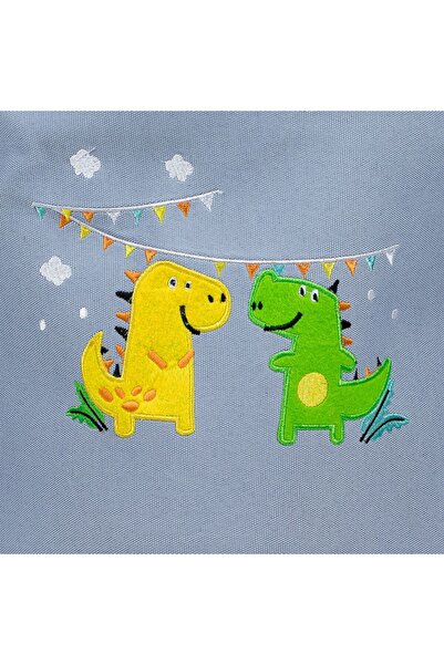 OEM Cos de Rufe Albastru Ciel Dinozauri pentru Copii Ø40x50cm