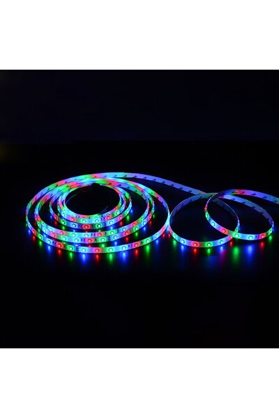 OEM Αυτοκόλλητη ταινία LED RGB με λευκό φως και τηλεχειριστήριο 12V - 3 μέτρα