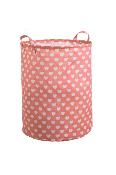 OEM Pink Polka Dot Laundry Basket for Children Ø35x45cm