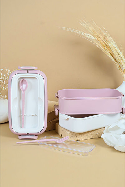 welcomein 2-Layer Leakproof Storage Lunch Box with Carrying Handle - Microwave Safe Lunch Container