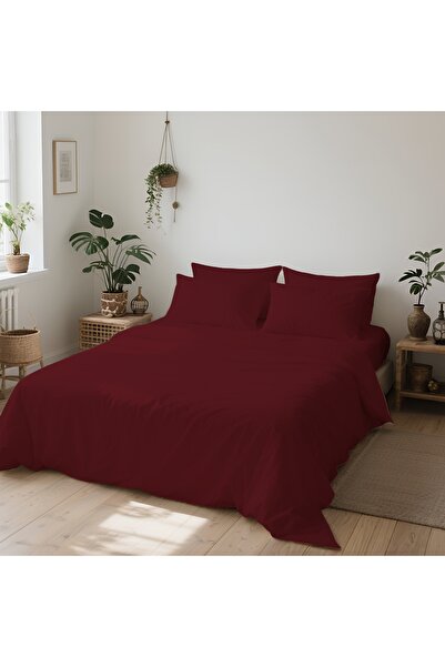 kesenegore 4 Piece Elastic Sheet Cotton Ranforce Fabric Double Duvet Cover Set