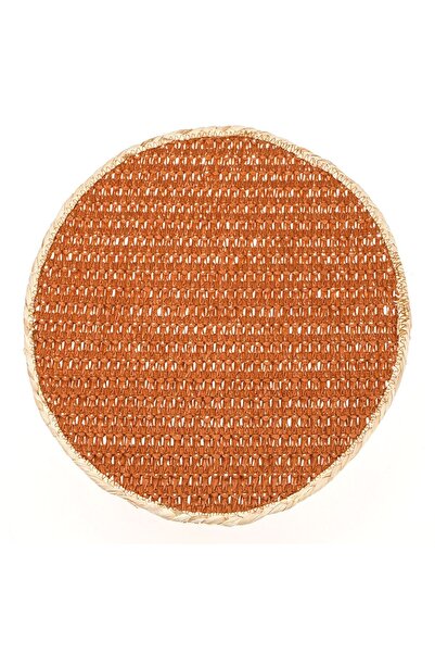 OEM Round Plate Holder with Braided Pattern Orange Ø38cm
