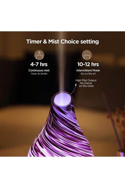 Generic Premium Oil Diffuser | Large Room Ceramic Decor, Ultrasonic, Quiet, Auto Shut-Off