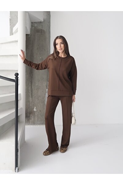 Paw Garage Women's Talia Modal Front Tie Side Slit Top and Bottom Set