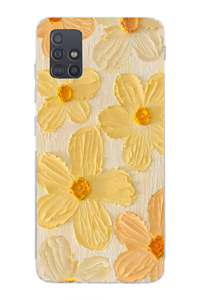 Elorakılıf Samsung Galaxy M31S Uyumlu Baskılı Yumuşak Silikon Şeffaf Telefon ...