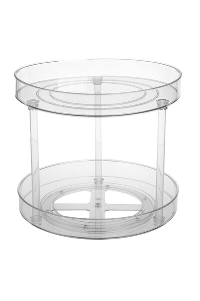 OEM Transparent Rotating Tray with 2 Levels Ø27x24.5cm