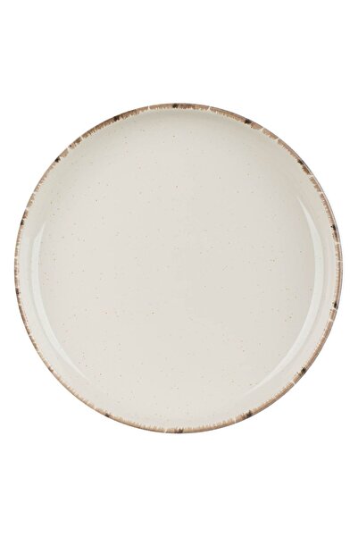 OEM Nordic Style Ceramic Beige Fruit Plate Ø27cm