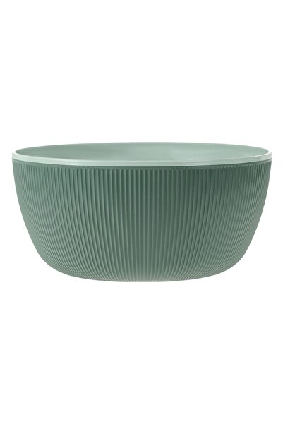 OEM Green Plastic Bowl - Mint Green with Striped Pattern 4L