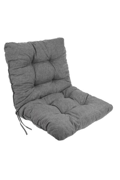 OEM Μαξιλάρι καρέκλας εξωτερικού χώρου με πλάτη, Γκρι, 100x50εκ.