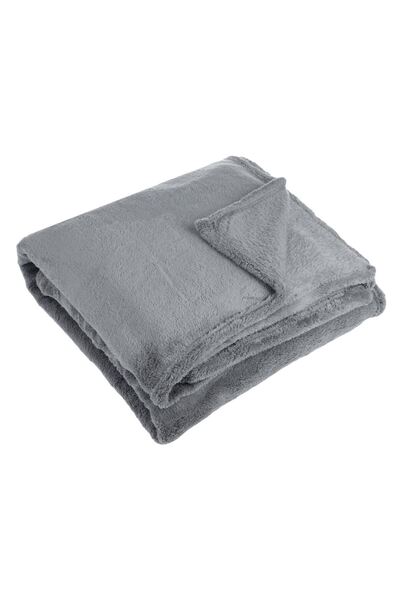 OEM Grey Faux Fur Decorative Winter Throw for Armchair 160x130cm