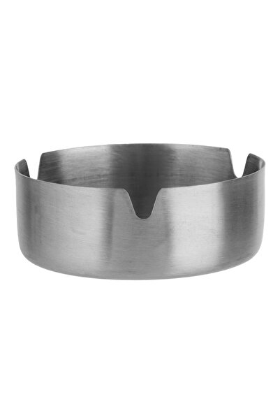 OEM Round Stainless Steel Ashtray Silver Ø8x4cm