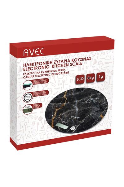 OEM Electric Kitchen Scale with Black Marble Glass LCD Screen 8kg