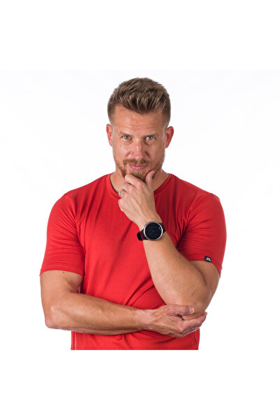 NORTHFINDER Men's recycled T-shirt Jones darkredmelange