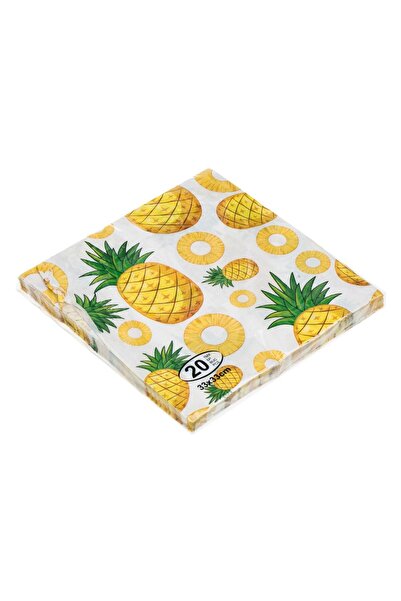 OEM 2-Ply White Pineapple Napkins 33x33cm - 20pcs