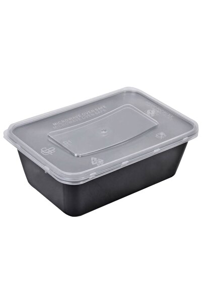 OEM Transparent Black Food Containers 750ml - 5pcs