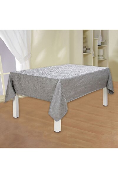 OEM Grey Tablecloth with Damask Pattern 240x140cm