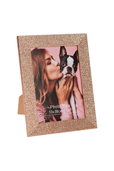 OEM Rose Gold Wooden Photo Frame with Glitter 13x18cm