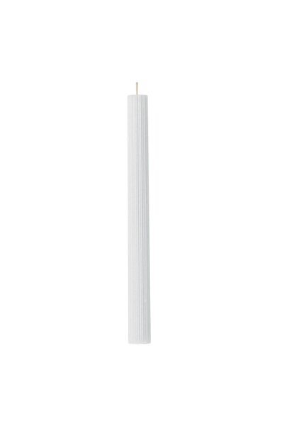 OEM White Striped Scented Candle for Candlestick Ø2x23cm