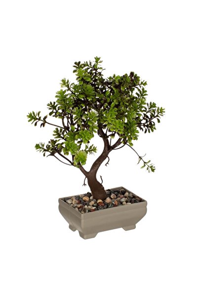 OEM Decorative Pot with Artificial Bonsai Plant with Stones 26cm