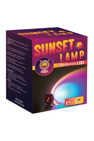 OEM Projector with Pink Ears & Rainbow Effect LED & USB Cable Ø8x11cm