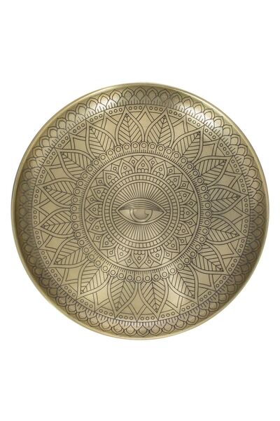 OEM Decorative Metallic Bronze Plate with Eye Pattern Ø40cm