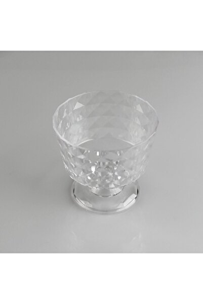 OEM Diamond Transparent Plastic Bowl with Foot for Ice Cream 450ml