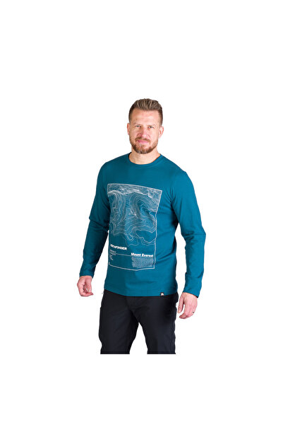 NORTHFINDER Tricou bumbac cu maneca lunga barbati Henderson inkblue